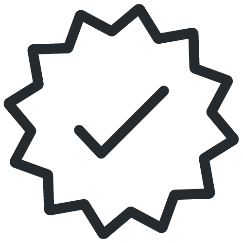tick approved badge icon