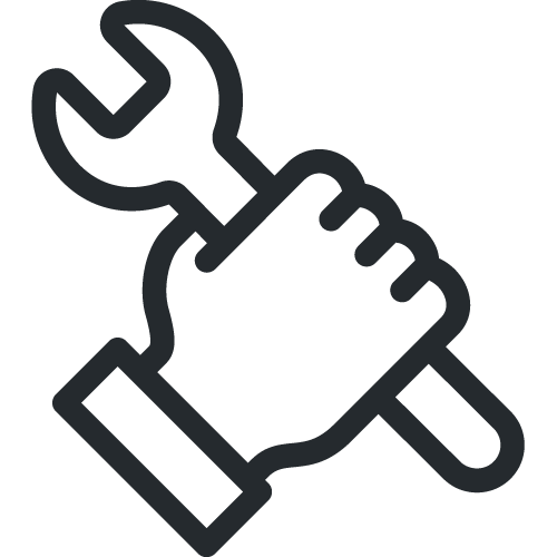 hand holding tools icon