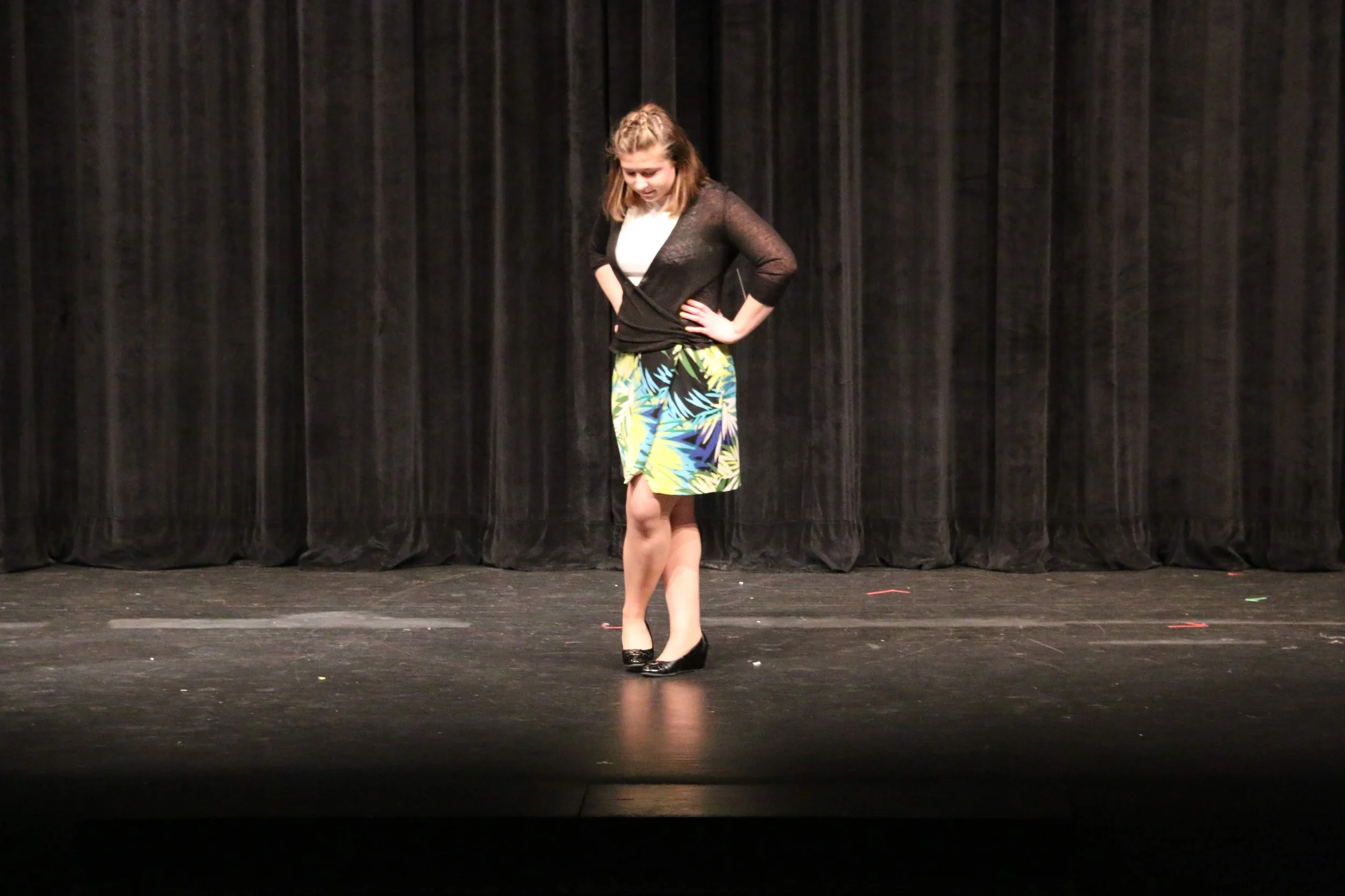 Elisabeth wearing an outfit donated by Lockett's.