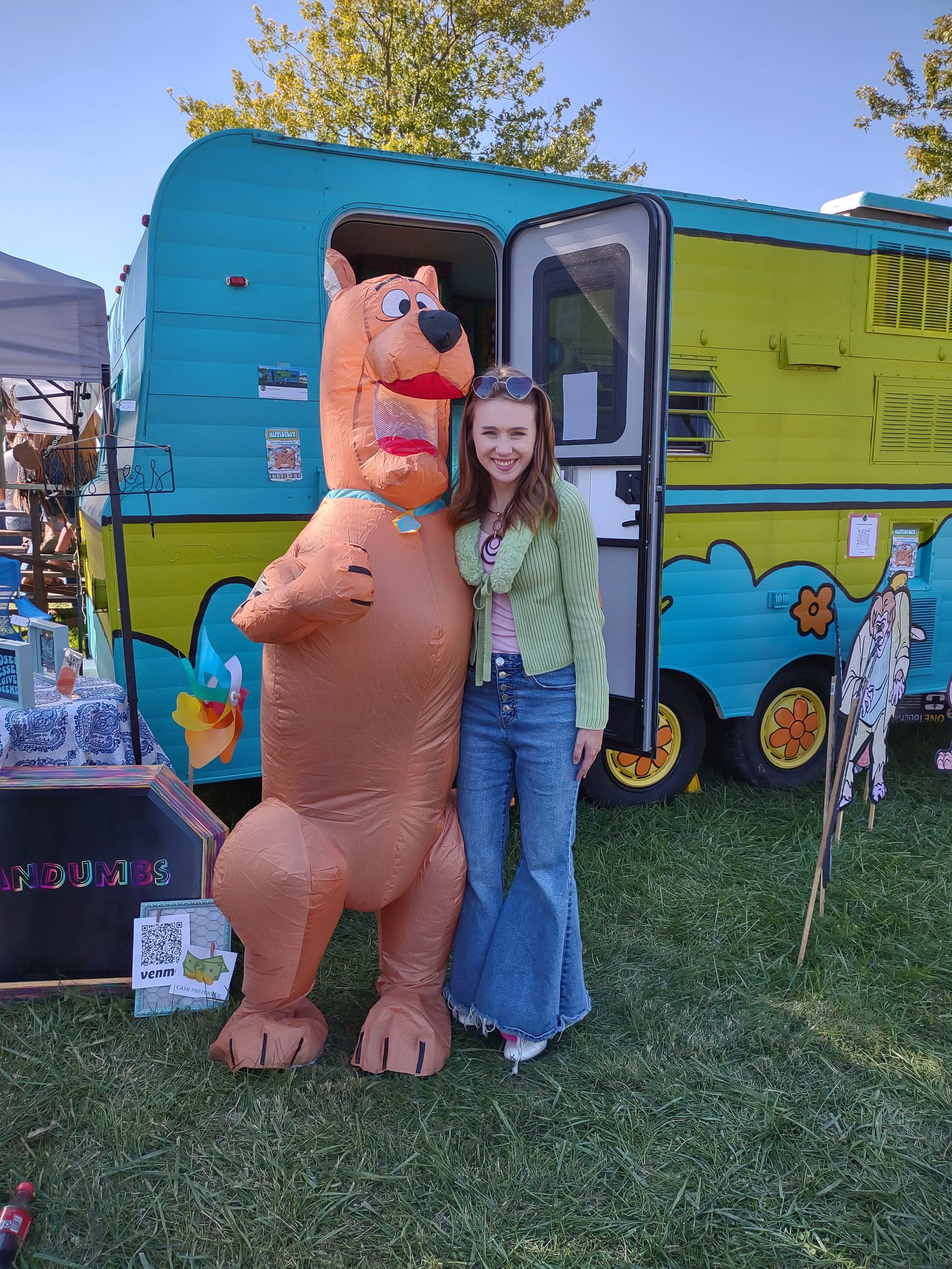 Year 2 of Hippie Fest (2023). Posing with Scooby!