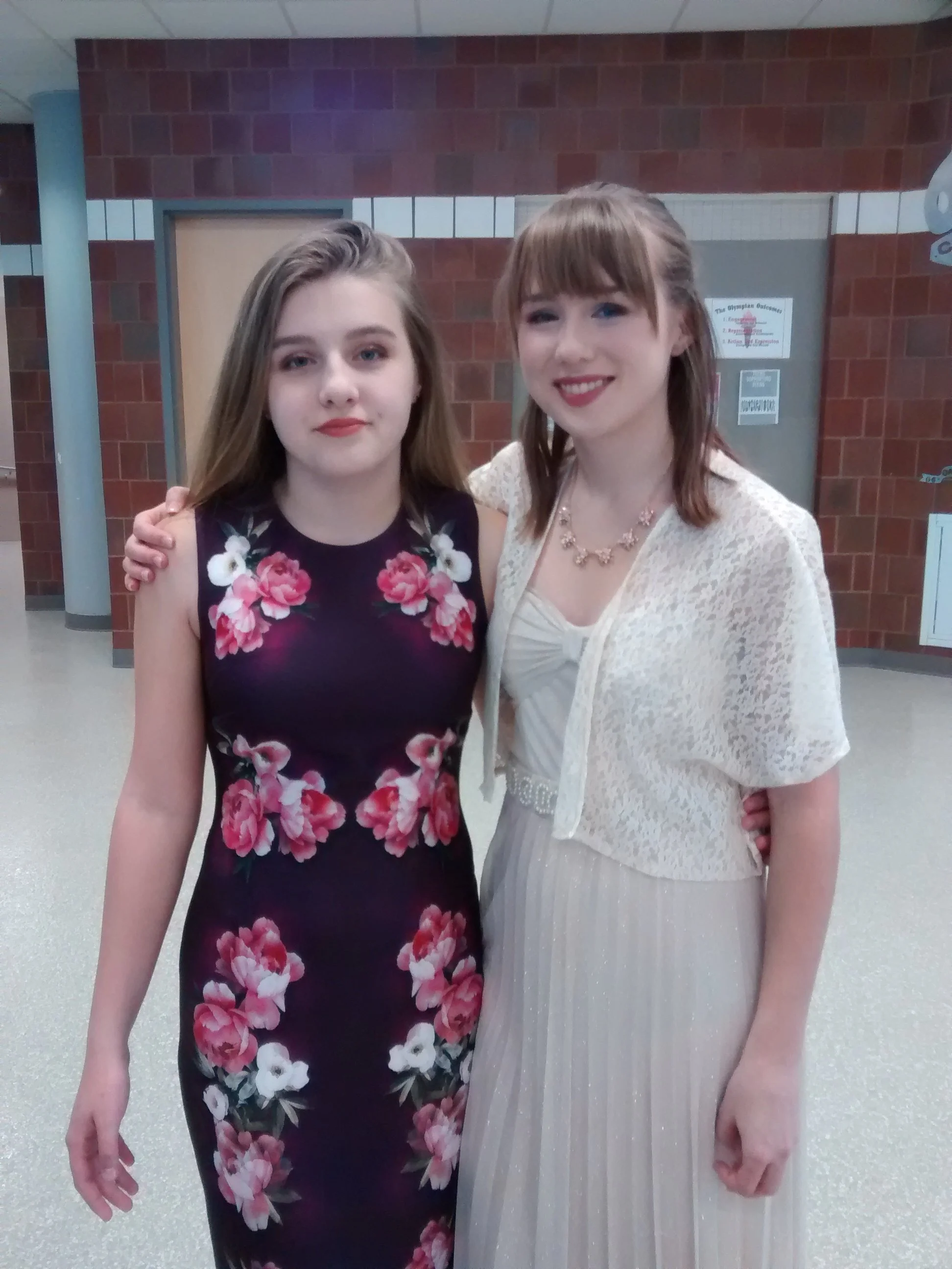 My sister and me. She was a big help in doing the girls' hair and makeup and assisting them in their outfit changes! Thank you so much, Livy!