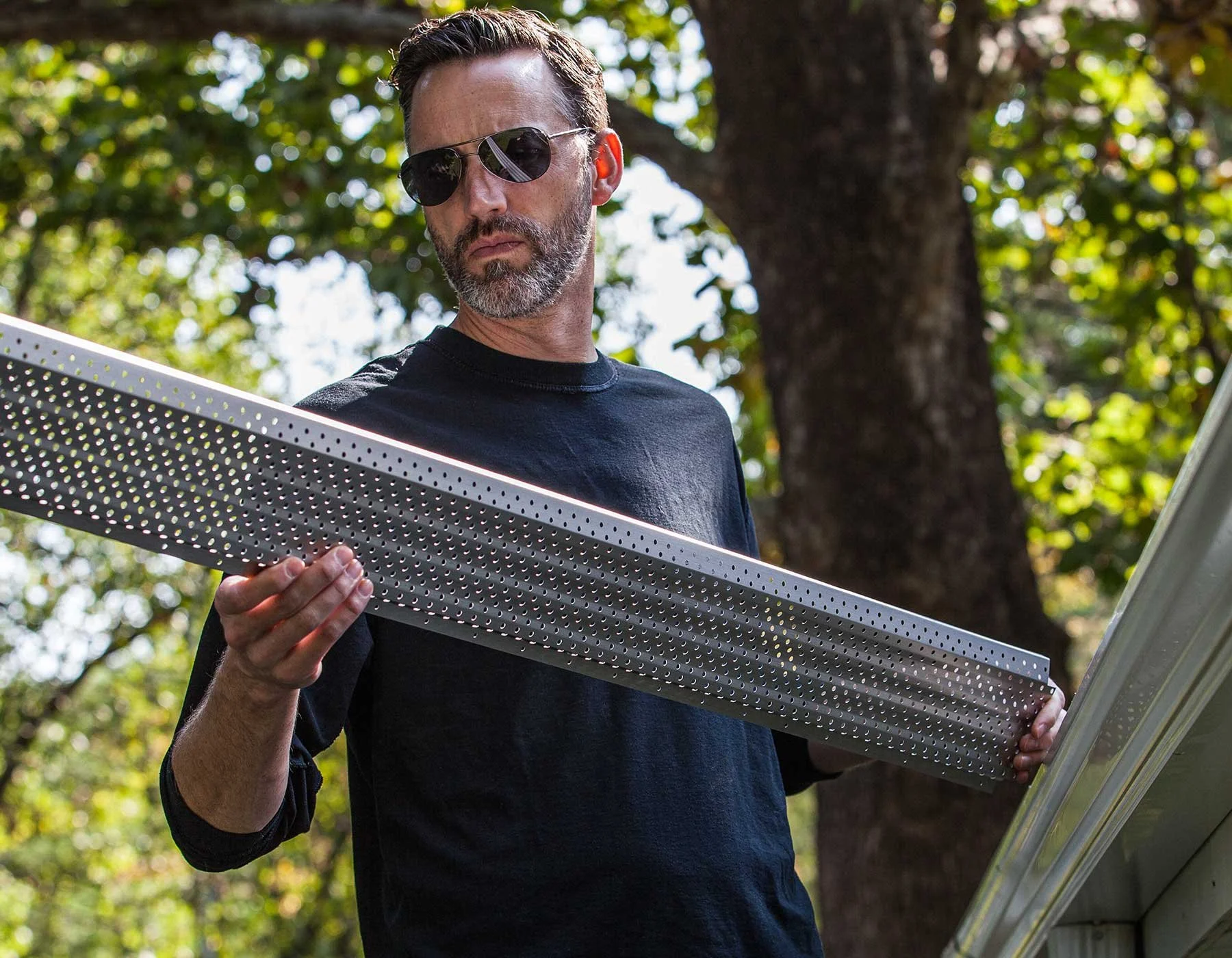 GutterRx is manufactured from 99.9% recycled aluminum.
