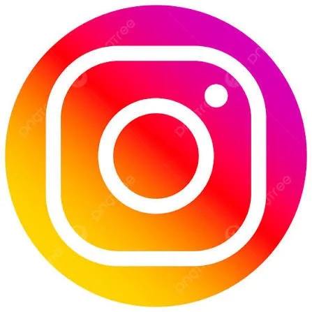 Instagram logo with a gradient of pink, orange, yellow, and purple.