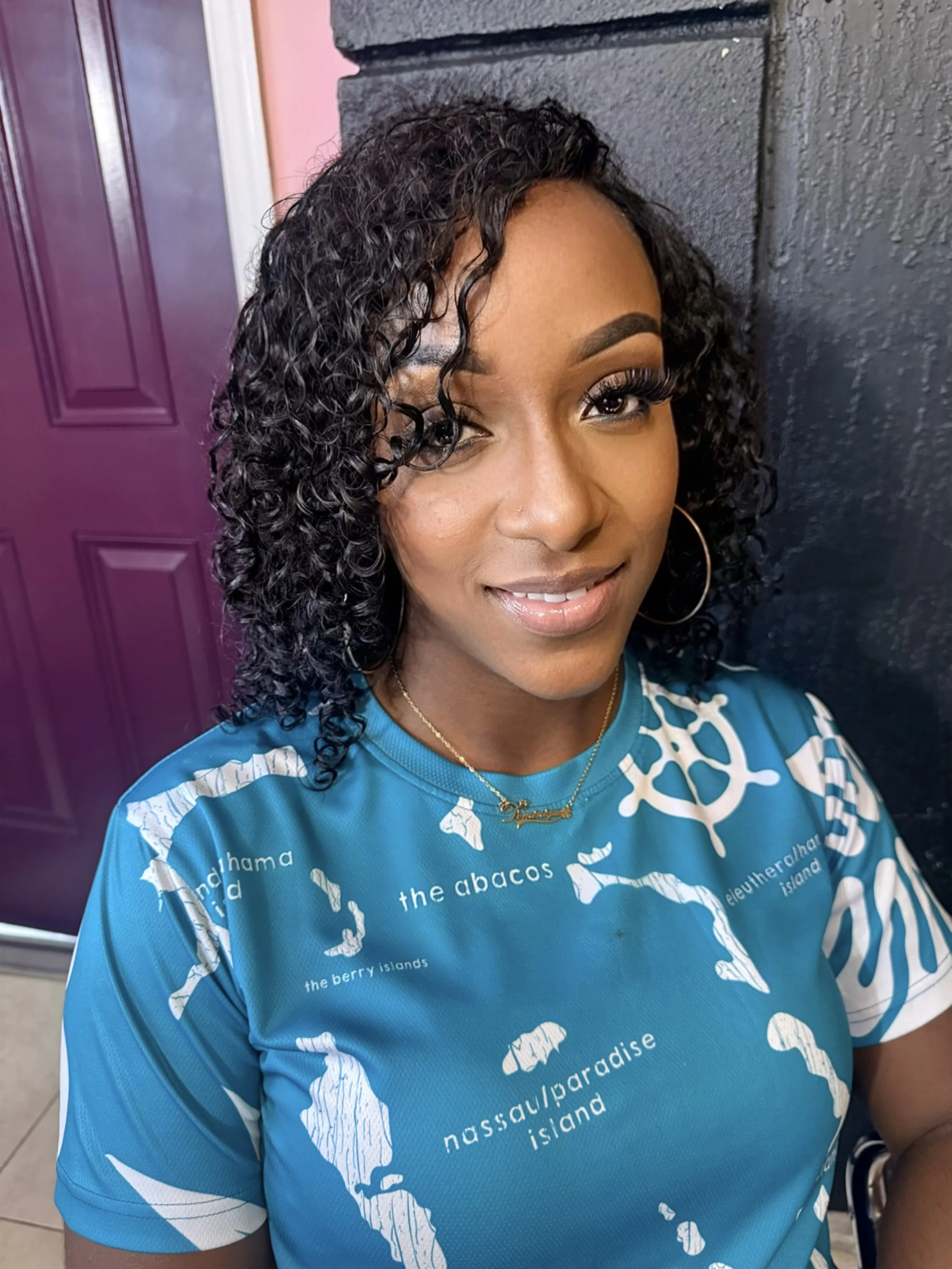 18" Island Muse Burmese Curly Half Wig