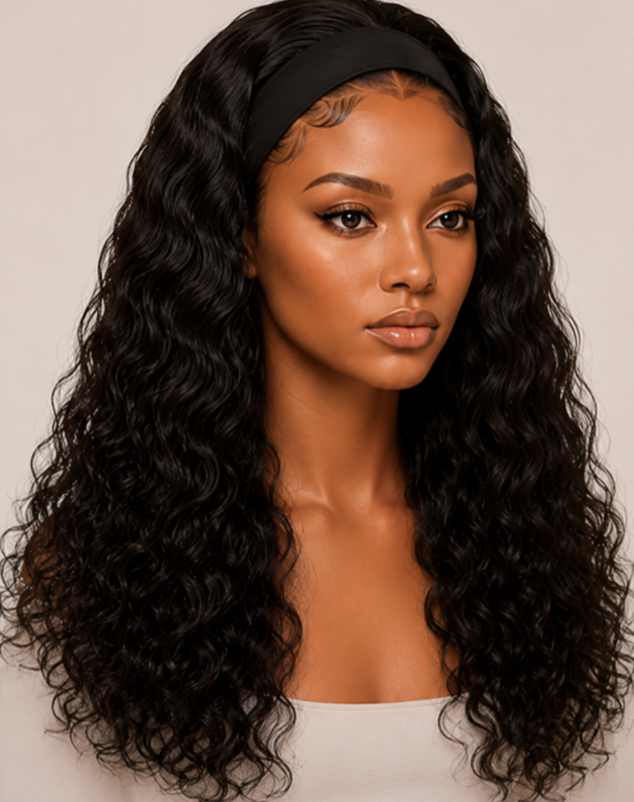 OCEAN LUXE WATER WAVE HEADBAND WIG