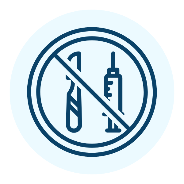 No smoking, no drug use, no sharp objects sign.
