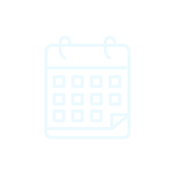 Icon of a calendar with a plus sign in the bottom right corner, on a black background.