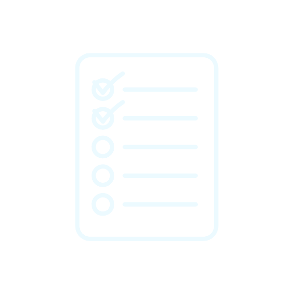 Checklist with two items checked and three items unchecked