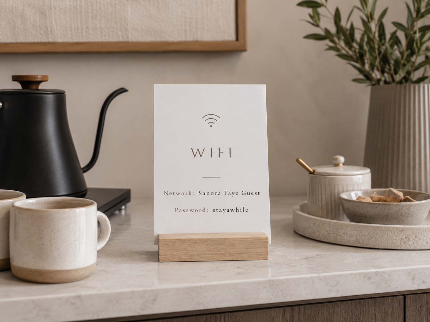 The House Wi-Fi Card | Custom Guest Information Sign