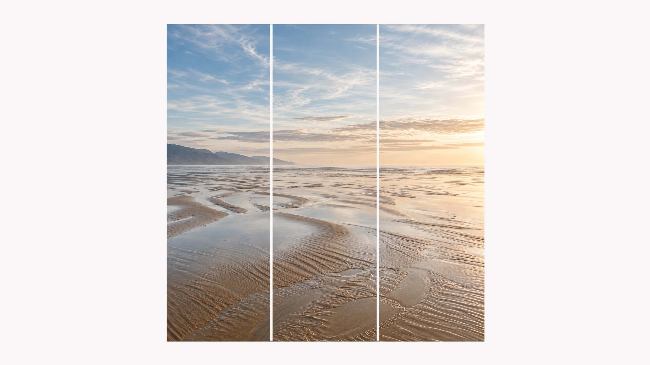 Low Water Tide | Split Acrylic Triptych