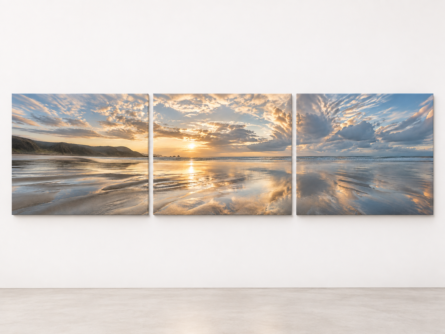 Tidal Mirror | Oversized Landscape Triptych