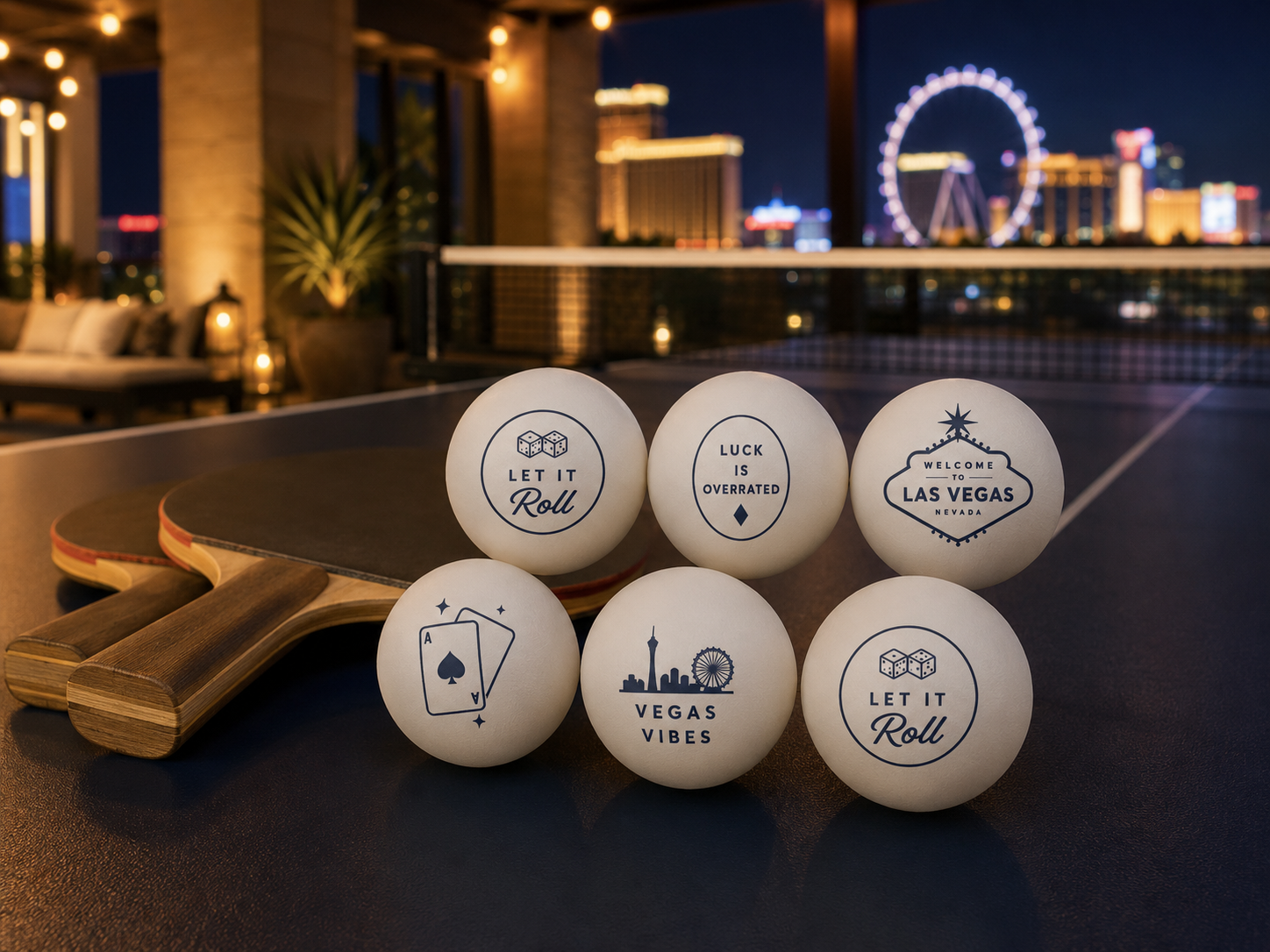 Vegas Ping Pong Balls | Choose Your Design