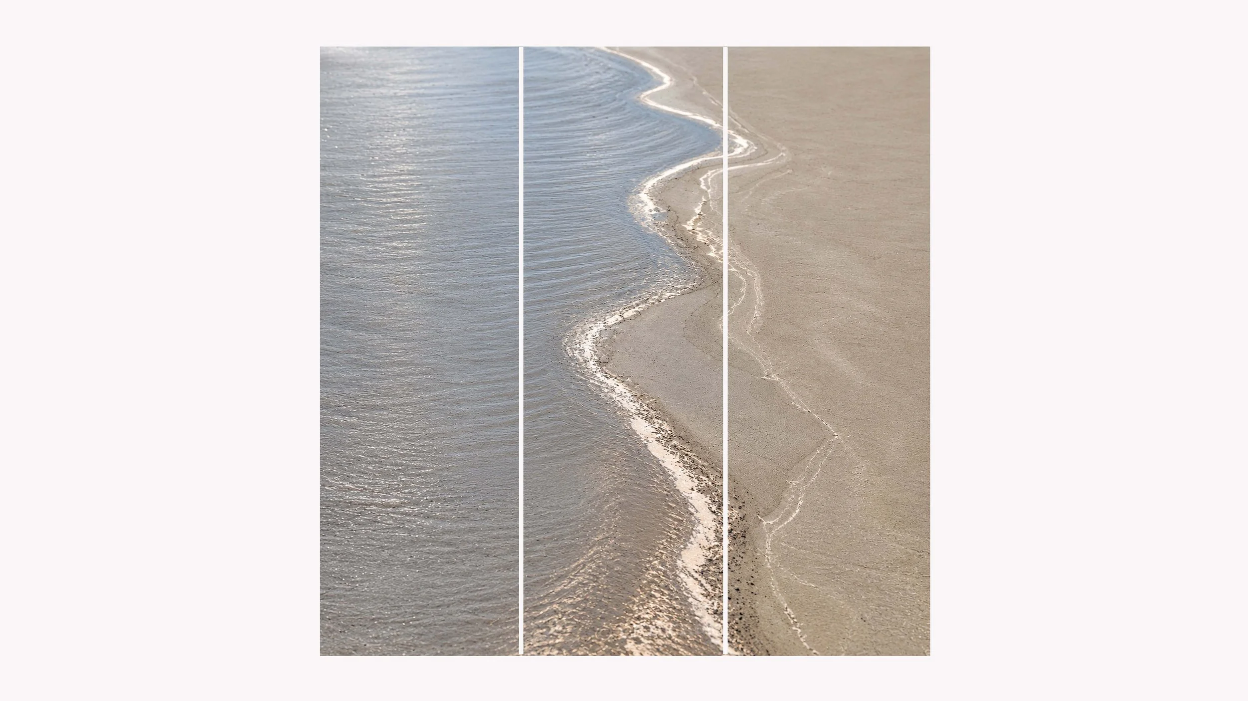 Salt Lines | Split Acrylic Triptych