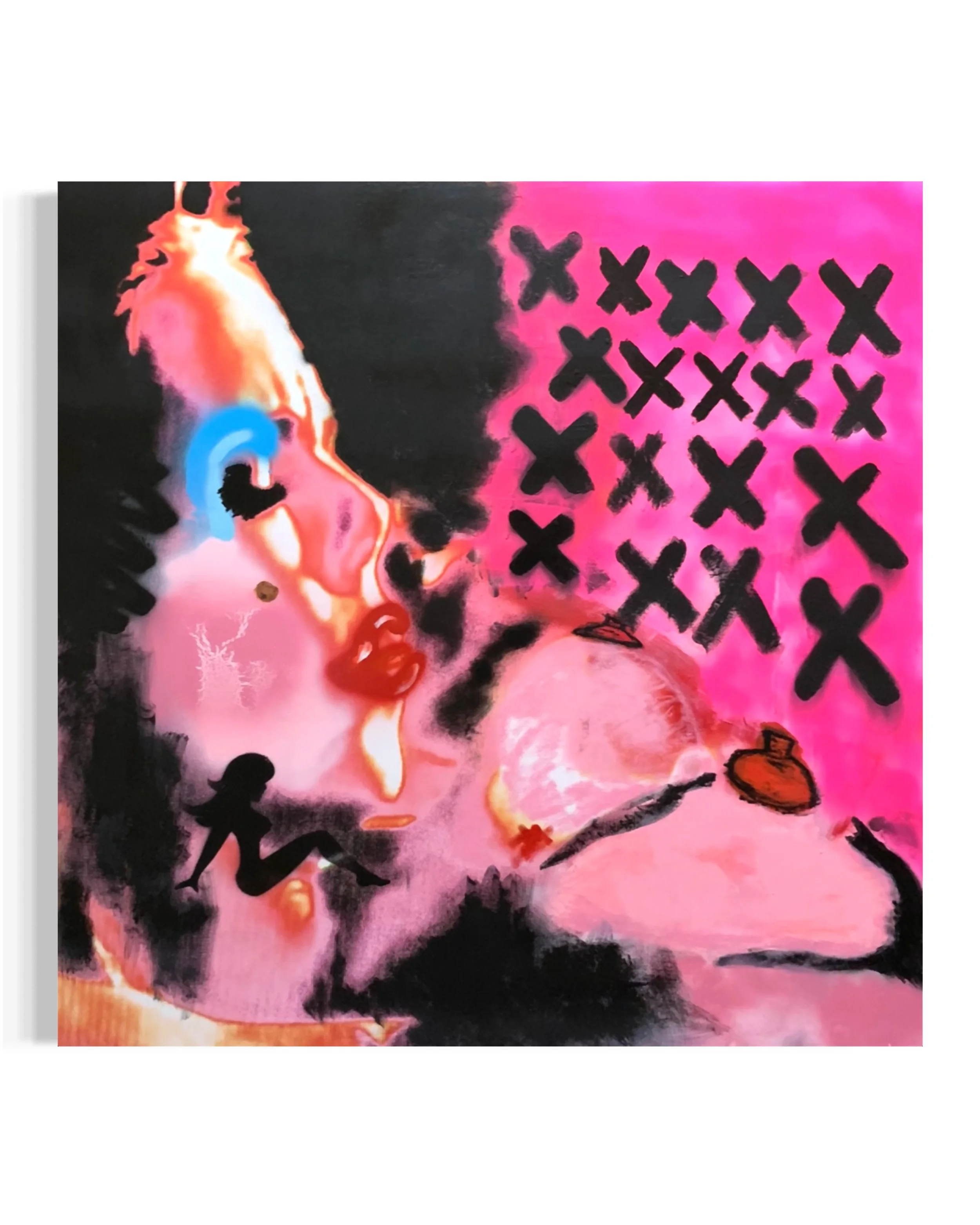 18+

Medium: Acrylic Paint, Spray Paint, Pastel, and Ink on Giclee Print.

(US) Dimensions: 36in x 36in x 1.25in

Dimensions: 91.4 cm x 91.4 cm x 3.2 cm

A social commentary on adult entertainment and sex.

Custom Signature by Carson Douglas Roberts 