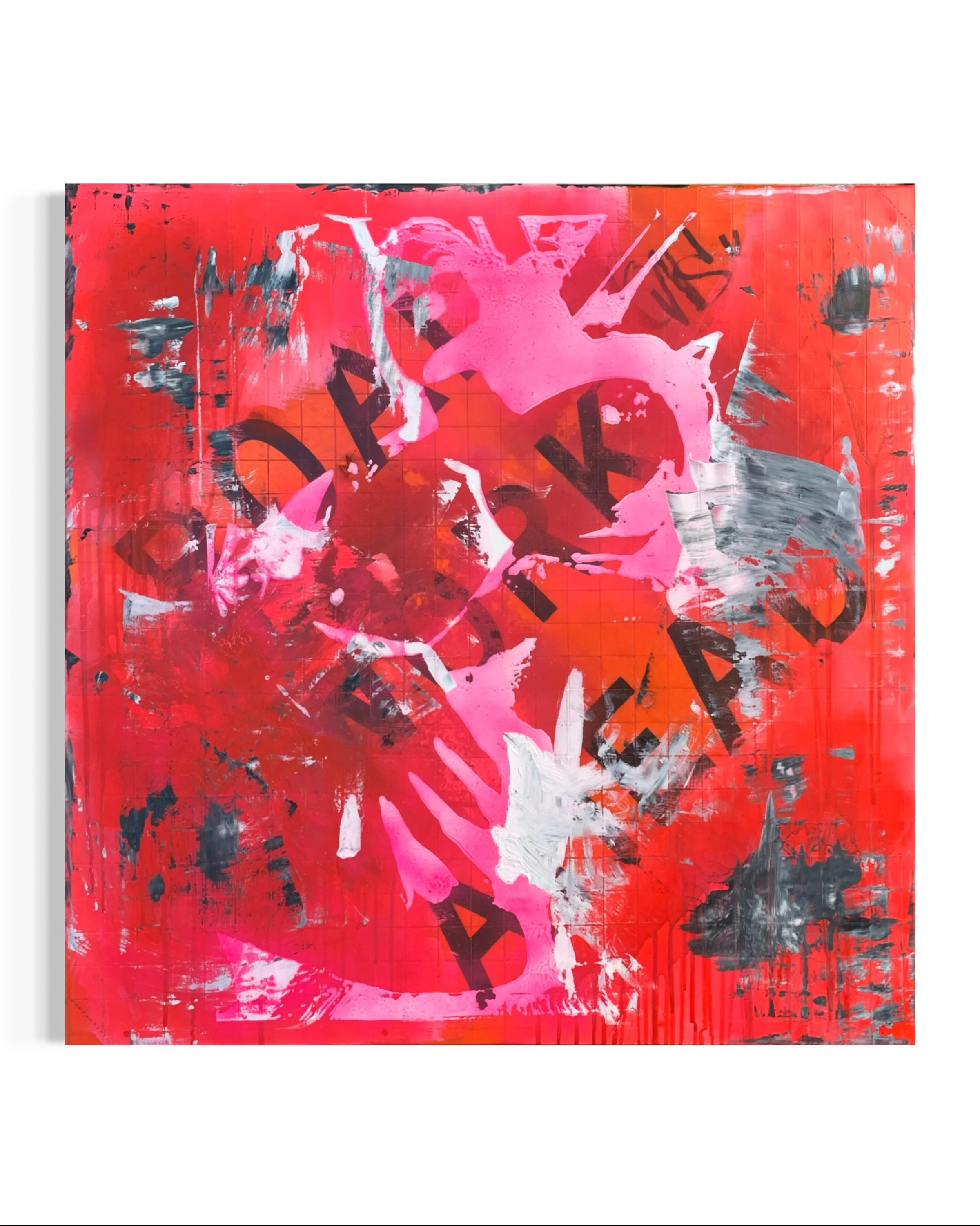 Suffragette II

Medium: Acrylic, Screen Print Ink, Spray Paint and Pastel on Repurposed Reflective Roll-Up Vinyl

Dimensions: 32 in. X 32 in. X 1.5 in.

Suffragette is a display of female subjection that reflects society&rsquo;s turmoil over reproduc
