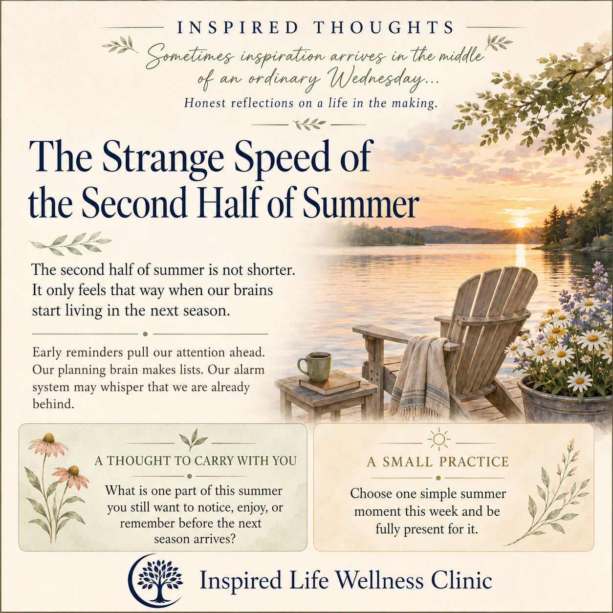 The Strange Speed of the Second Half of Summer