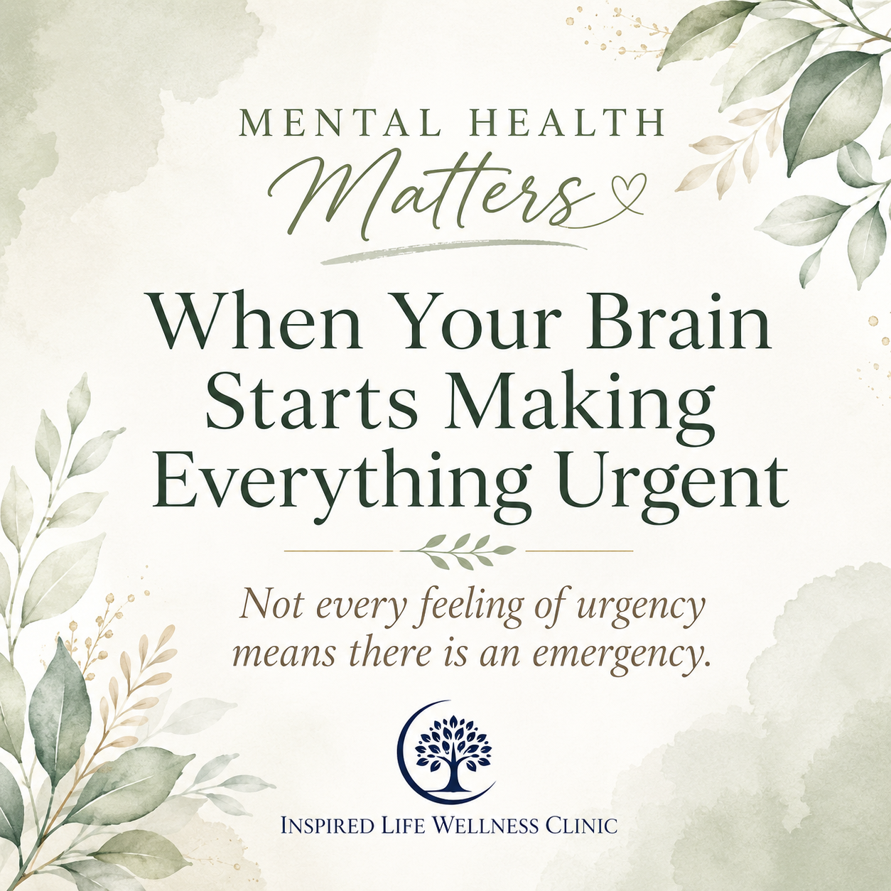 When Your Brain Starts Making Everything Urgent