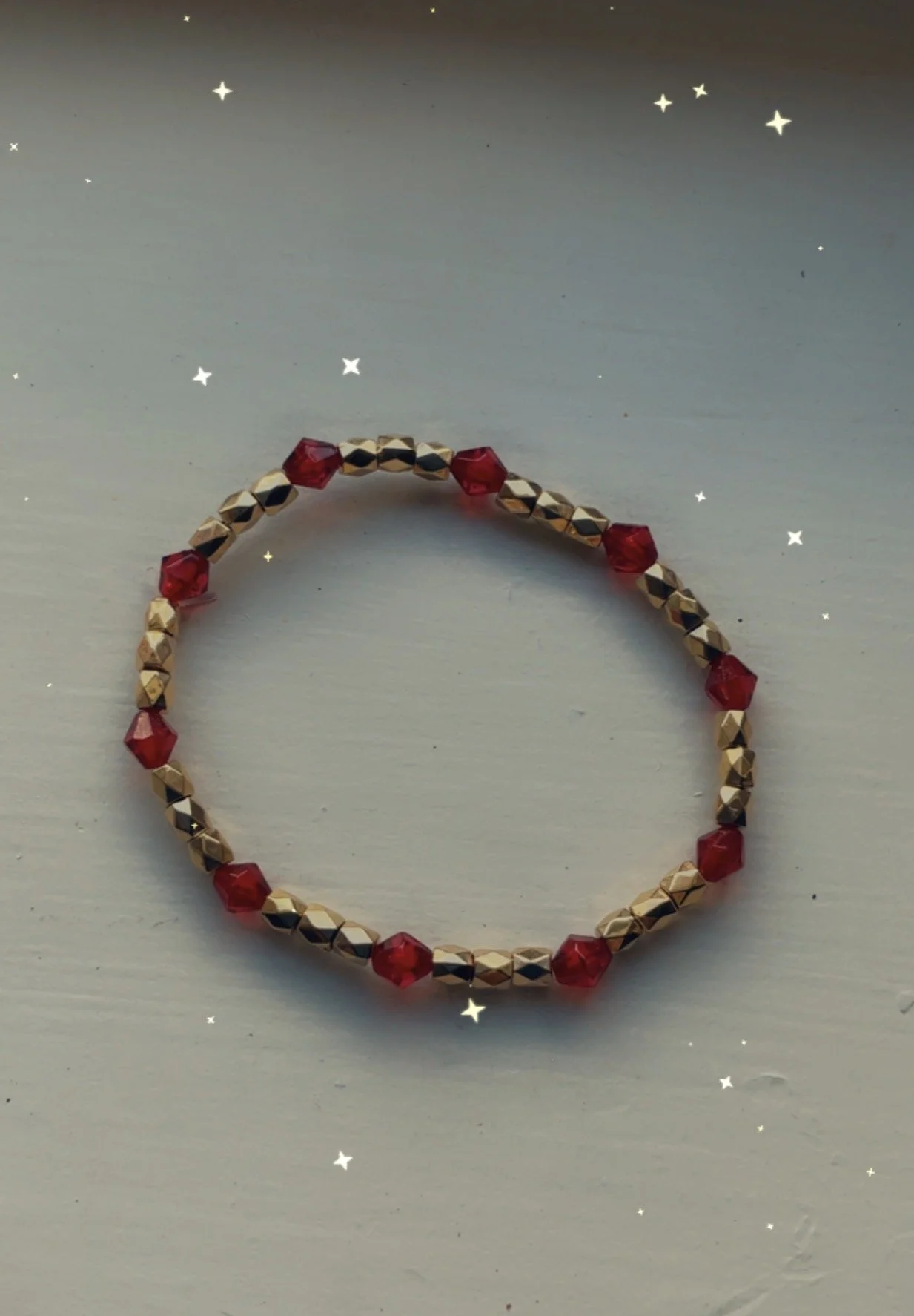 Red and gold bracelet