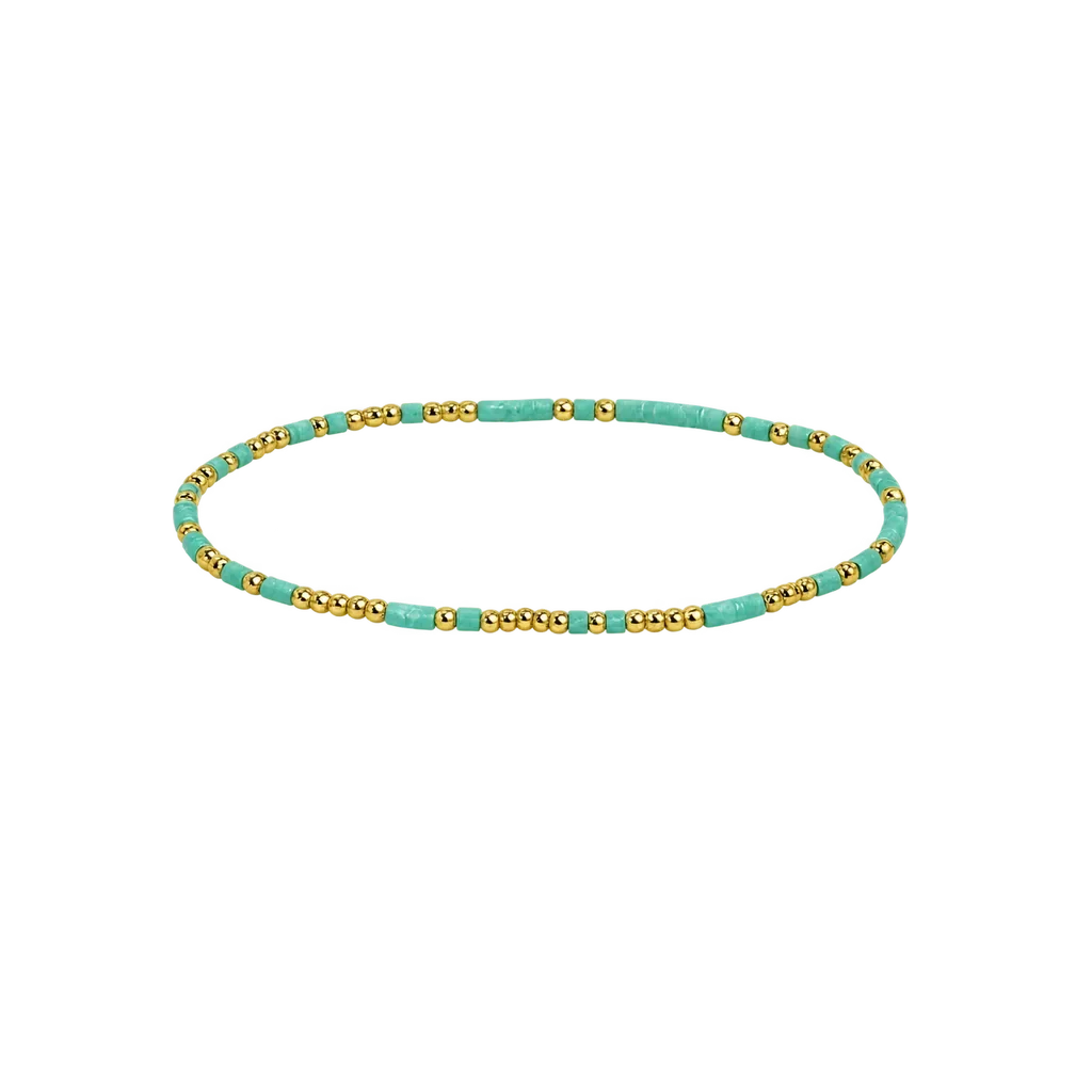 Sparkle Teal Bead Bracelet