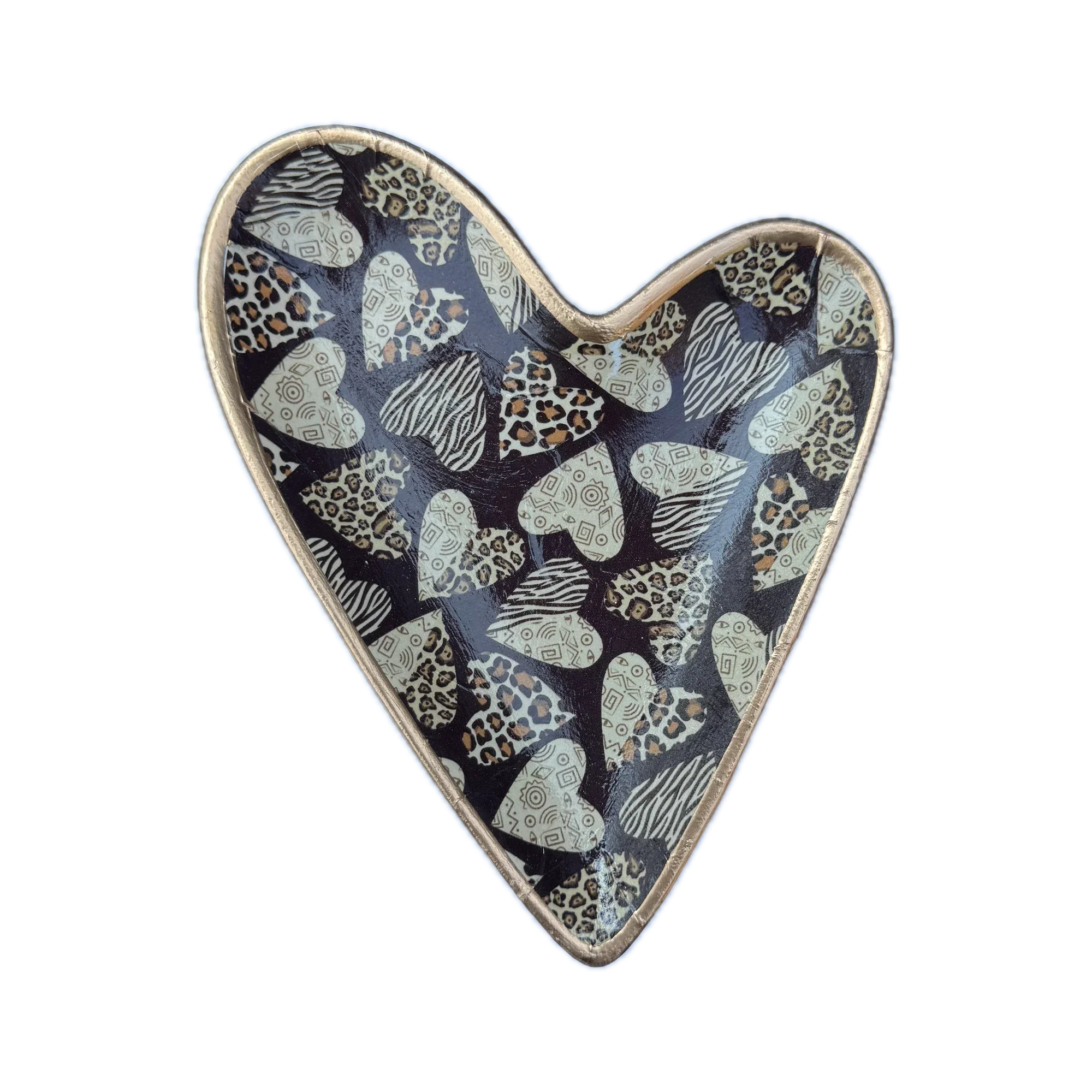 Wild Leopard Ceramic Heart Dish