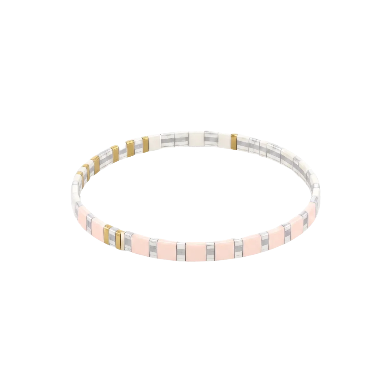 Miyuki Glass Tila Bead Bracelet - Seashell