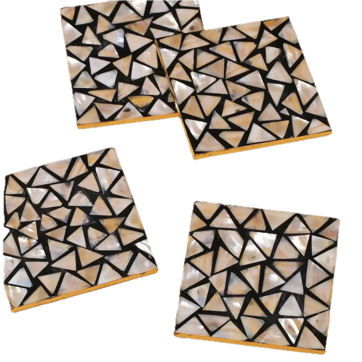Mother-of-Pearl Coaster Set