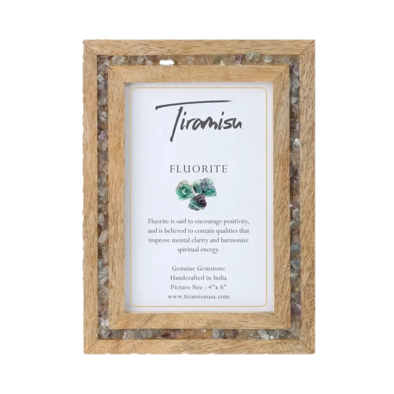 Natural Fluorite Gemstone Picture Frame
