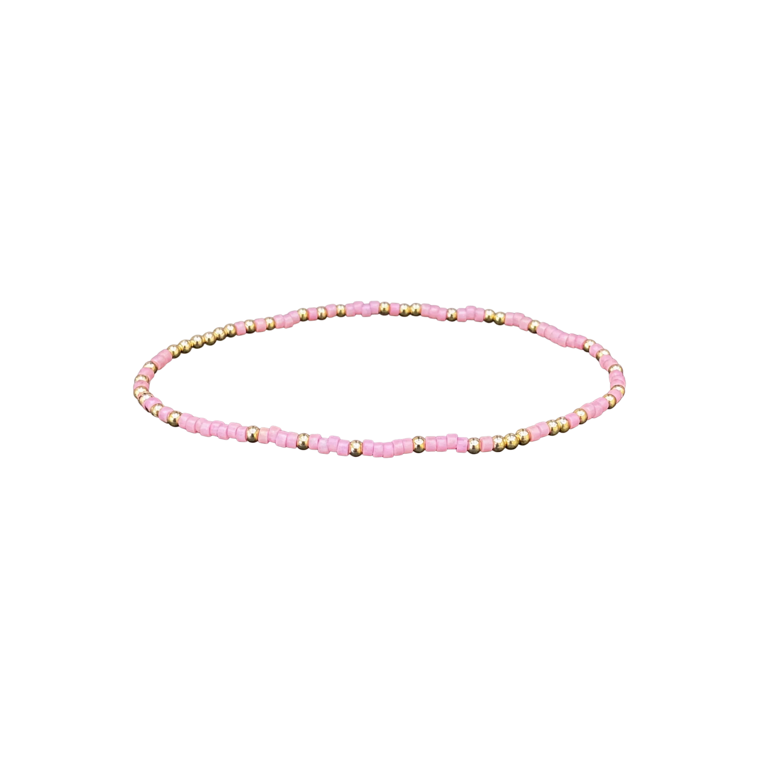 Sparkle Pink Bead Bracelet
