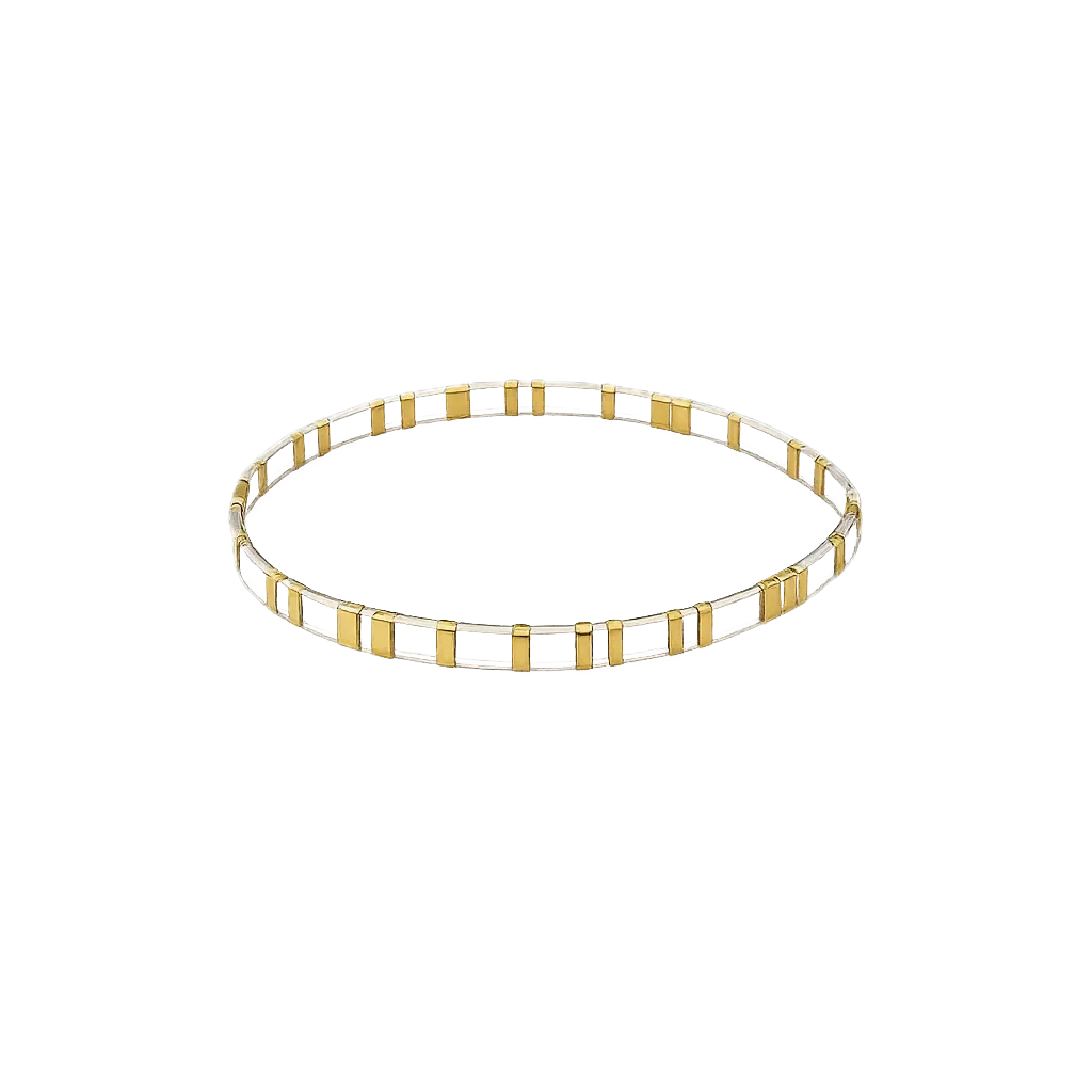 Miyuki Glass Tila Bead Bracelet - Marina