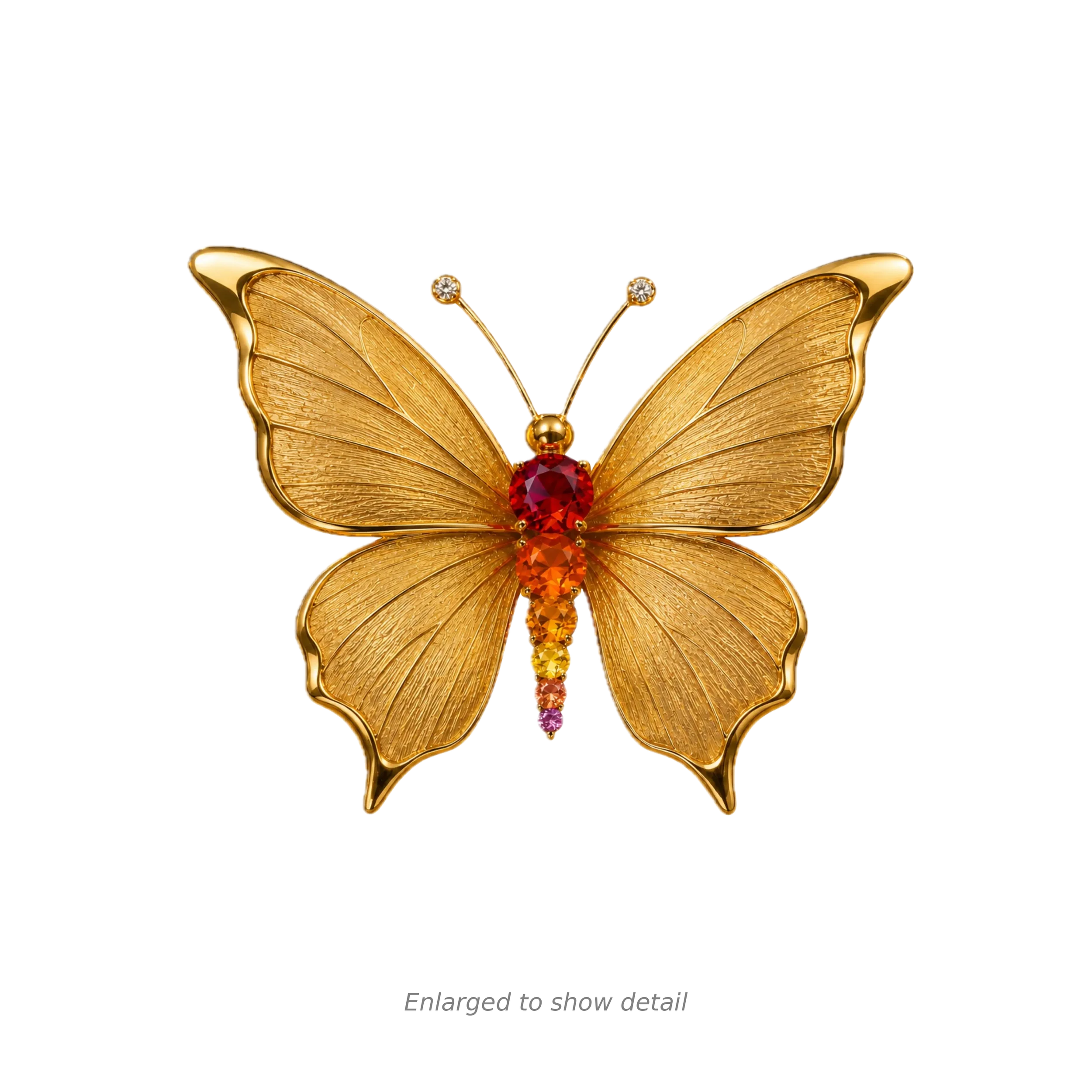 Sunset Textured Butterfly Brooch