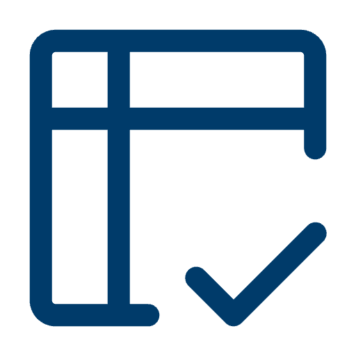 Task list with check mark icon