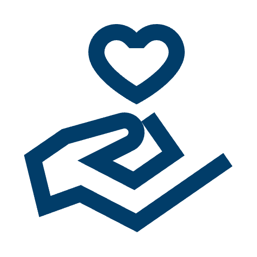 Hand holding a heart