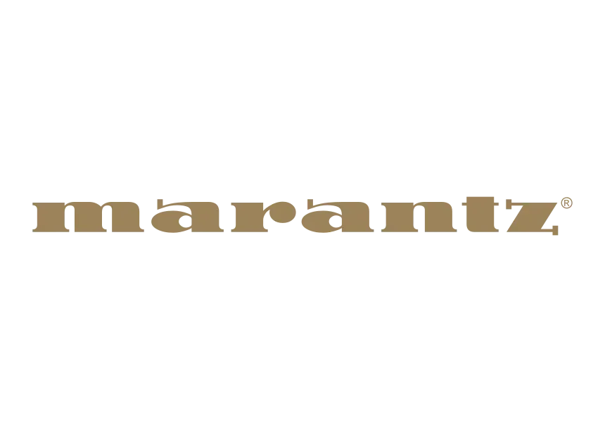 The word 'Marantz' written in a stylized font in metallic or gold color.