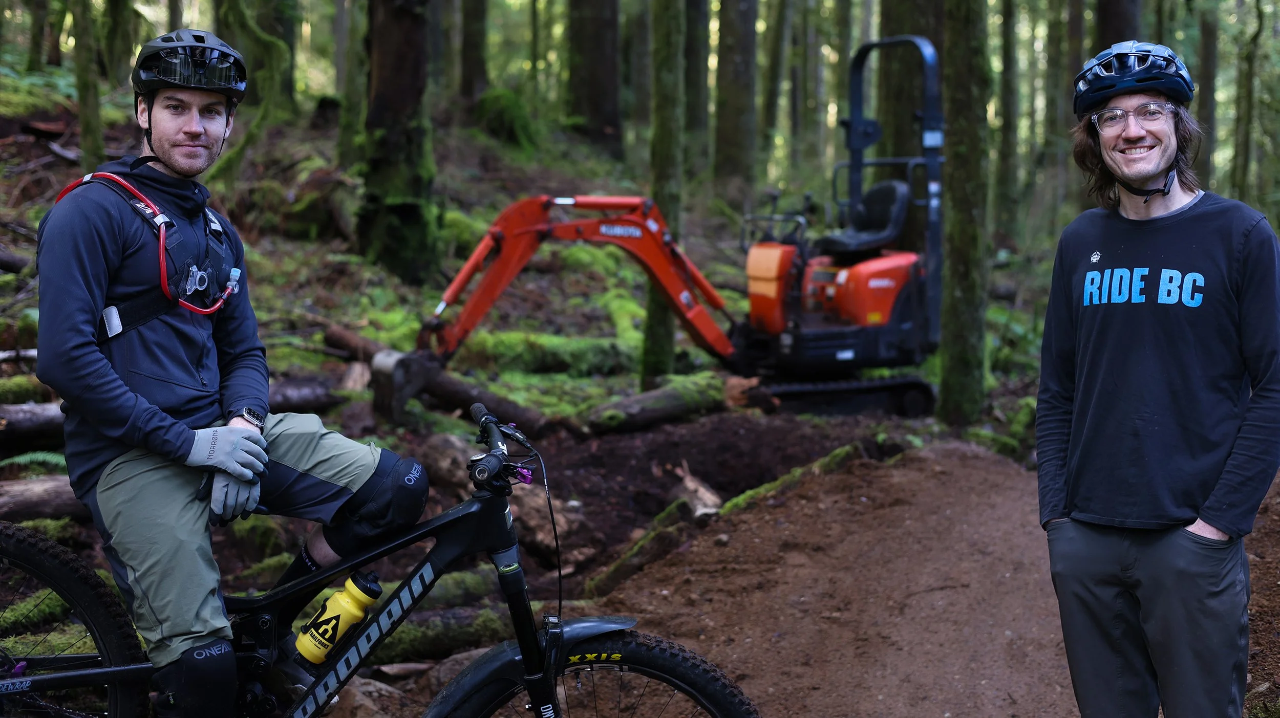 professional trail building digger