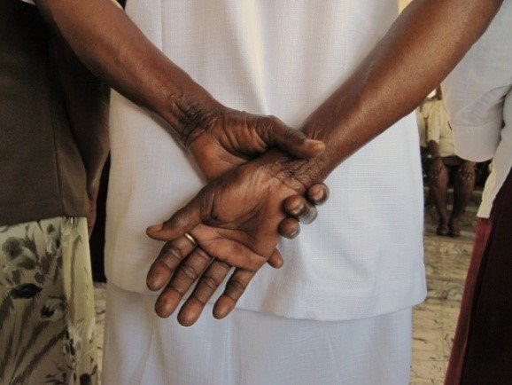 Hand in hand.