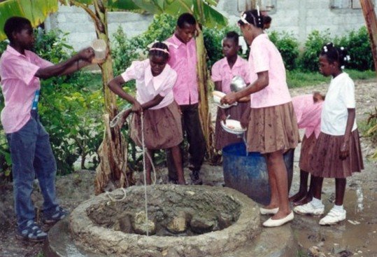 The water well.