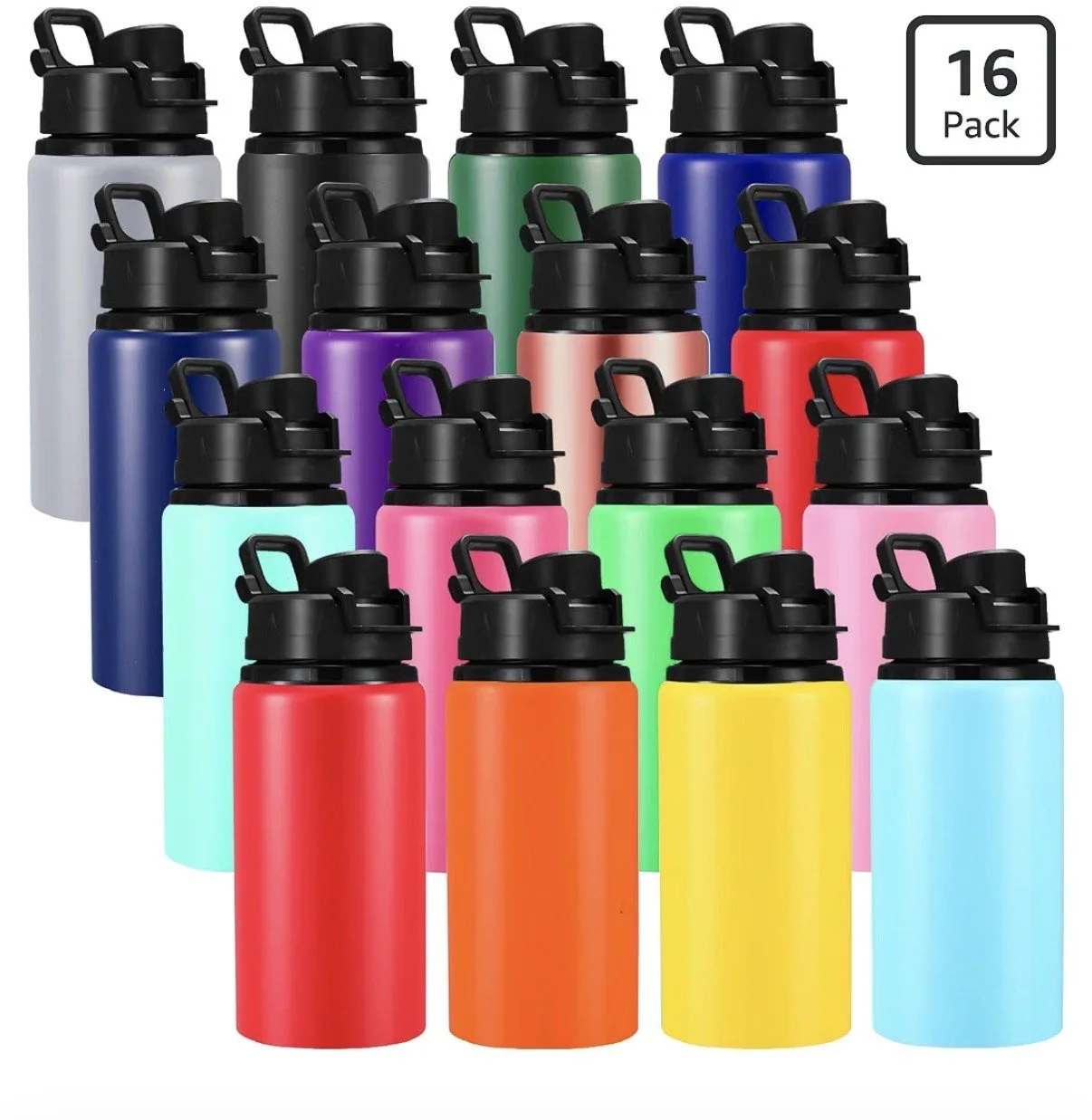 Back2School Drive -Bulk Aluminum Water Bottles - 16pcs
