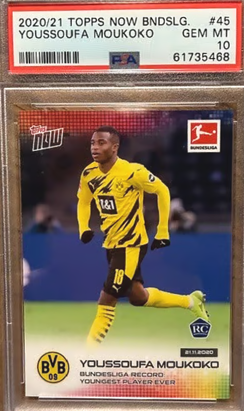 2020 PSA 10 Youssoufa Moukoko Topps Rookie Card
