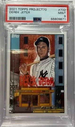 2021 PSA 9 Derek Jeter Topps Project70 Card - Snoop Dogg Design