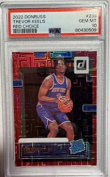 Trevor Keels 2022 PSA 10 Donruss Rookie Red Choice Card