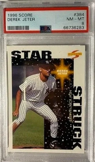 Derek Jeter 1996 Score Rookie Card PSA 8