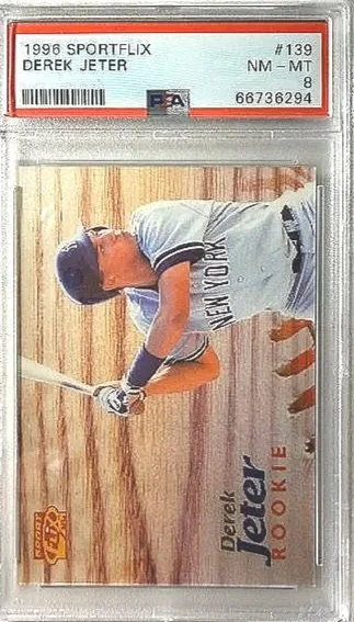 1996 Sportflix Derek Jeter #139 Rookie Card - PSA 8
