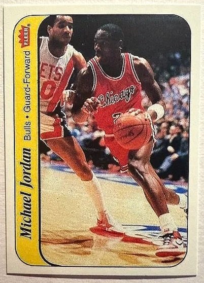 Michael Jordan 1986 Fleer Basketball Sticker #8