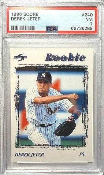 1996 Derek Jeter Score Rookie Card - PSA 7