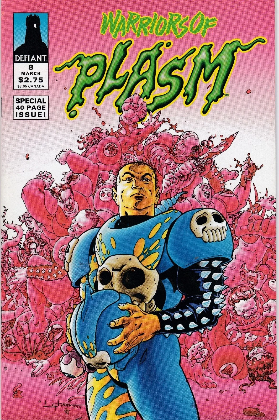 Warriors Of Plasm: Defiant 1994 #8 March Unread Newsstand Edition