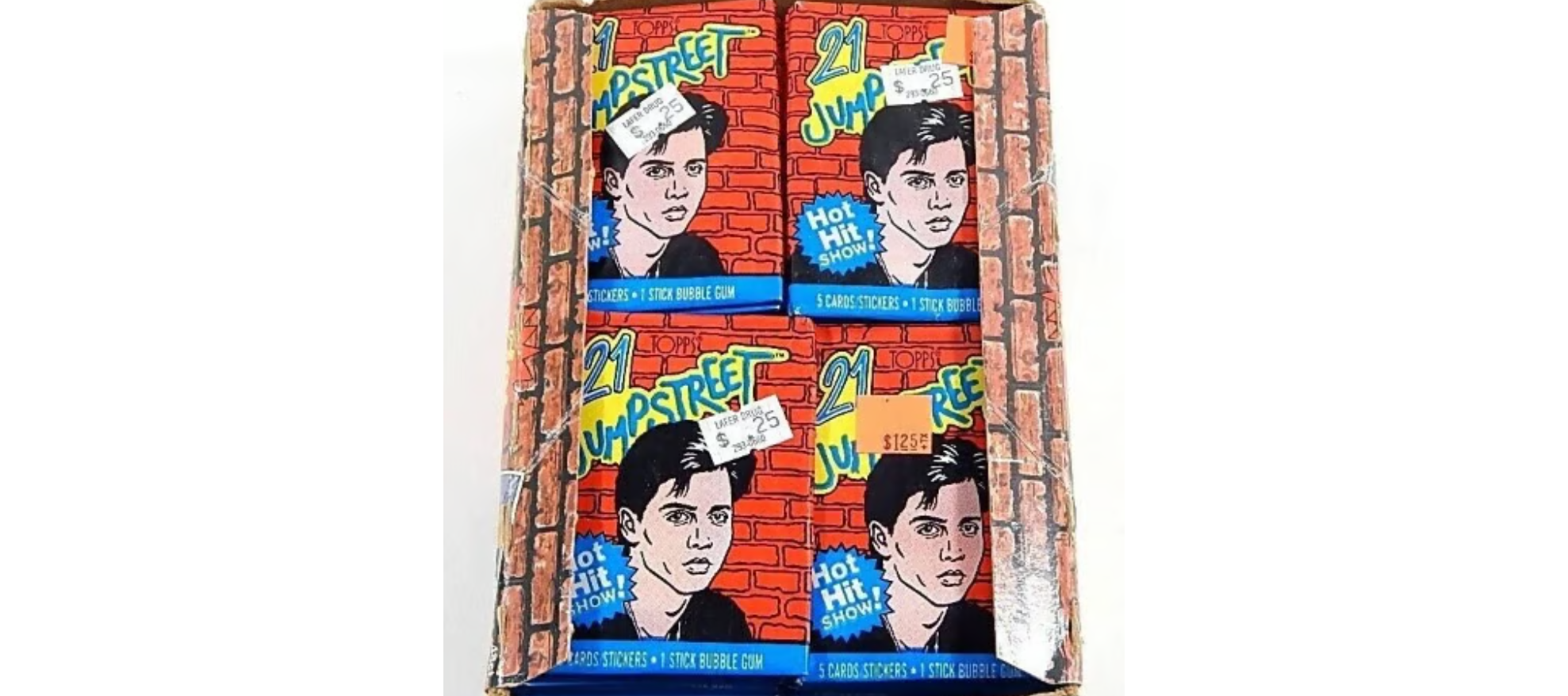 1987 Topps 21 Jump Street Sealed Box - Johnny Depp RC Edition
