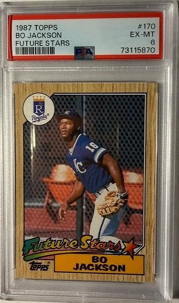 1987 Topps Bo Jackson Rookie Card PSA 6