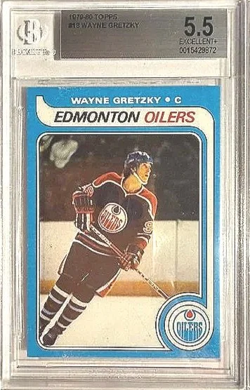 Wayne Gretzky 1979-80 Topps #18 Rookie Card Beckett 5.5