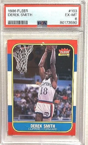 Derek Smith 1986 Fleer Rookie #103 Basketball Card