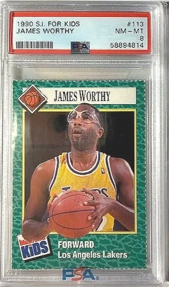 1990 James Worthy S.I. For Kids Basketball Card - PSA 8
